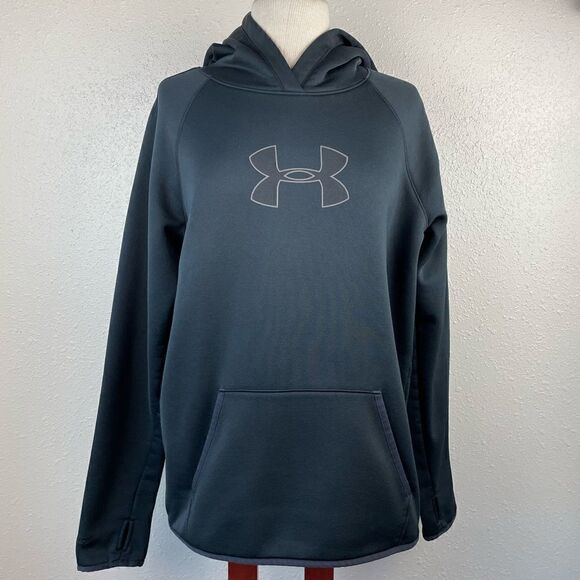 Under Armour Loose Fit Black Hoodie Size L EUC - Picture 1 of 7